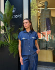 Camicia Denim Applicazioni-Eiki