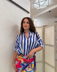 EIKI – Camicia a Righe Blu e Bianco