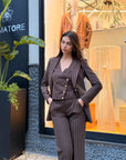 Tailleur Gessato con Gilet – Elena Casali