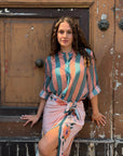 Have One – Camicia a Righe Ottanio e Rosa