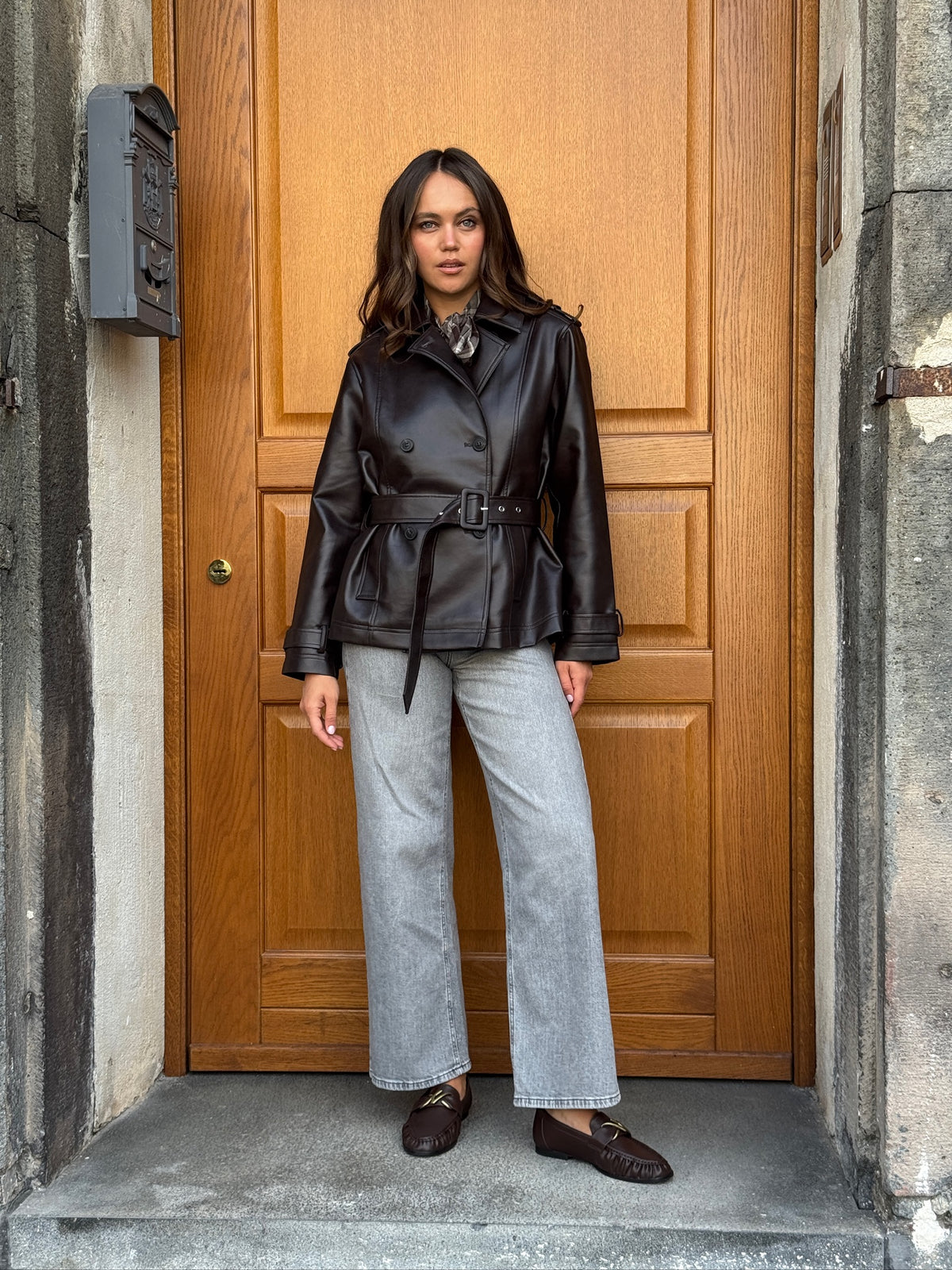 Vero Moda Giacca Pelle Con Cintura