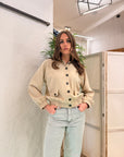 Bomber con Collo in Pelle EIKI