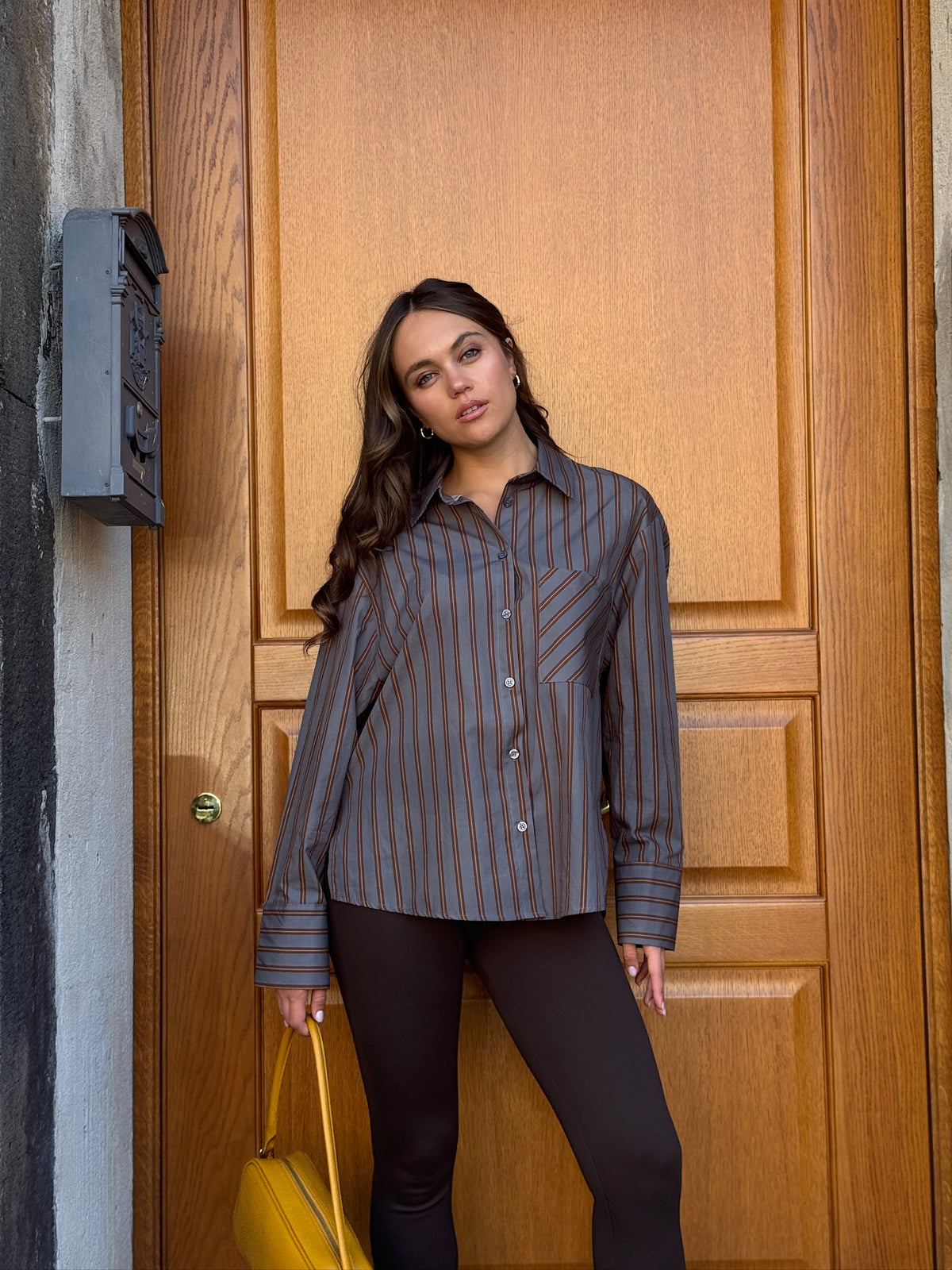 Camicia Taschino Grigio/Ocra Have One