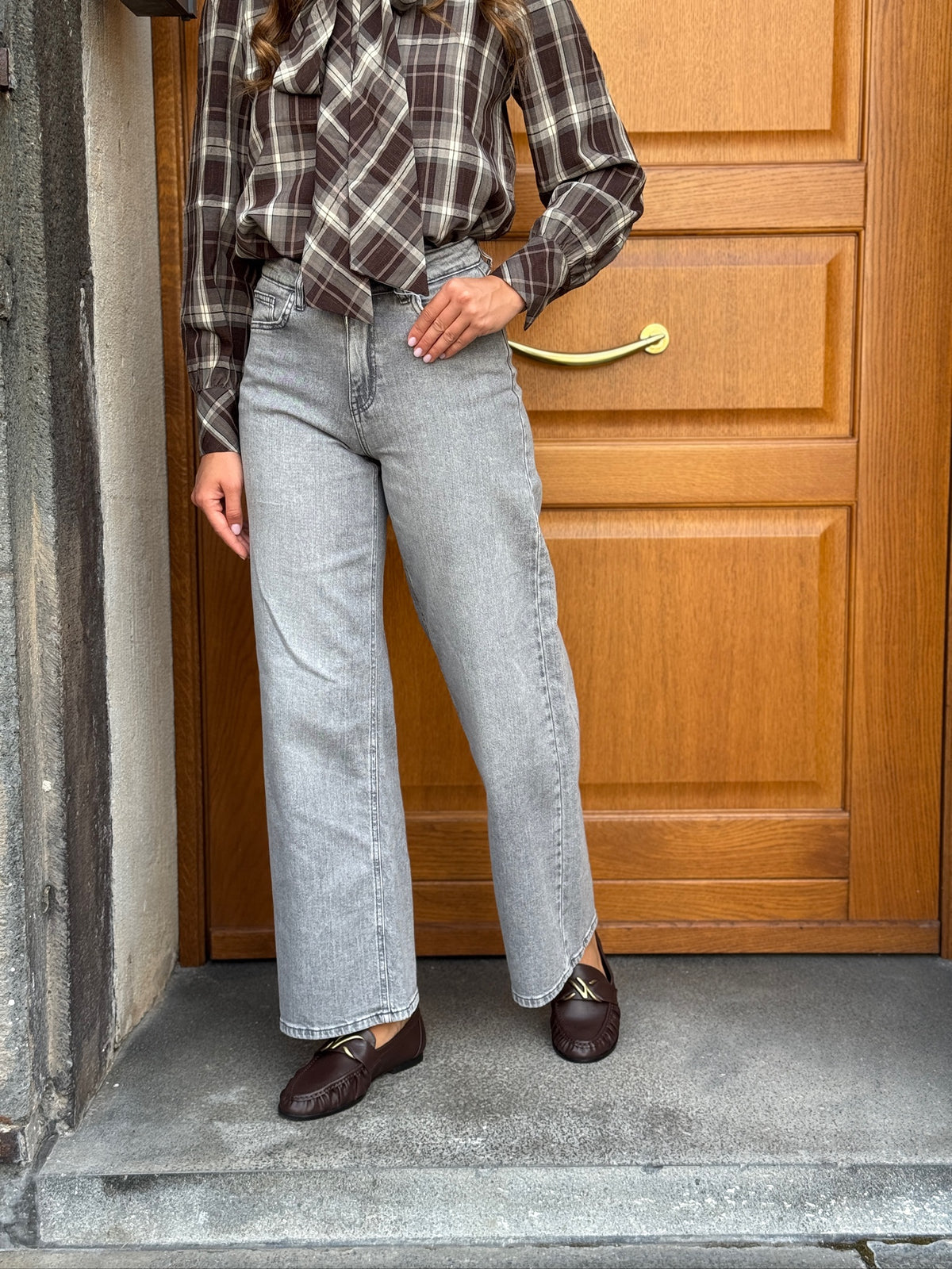 Jeans Pieces Grey Silke