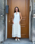 Abito lungo bianco con pizzo – Le Streghe