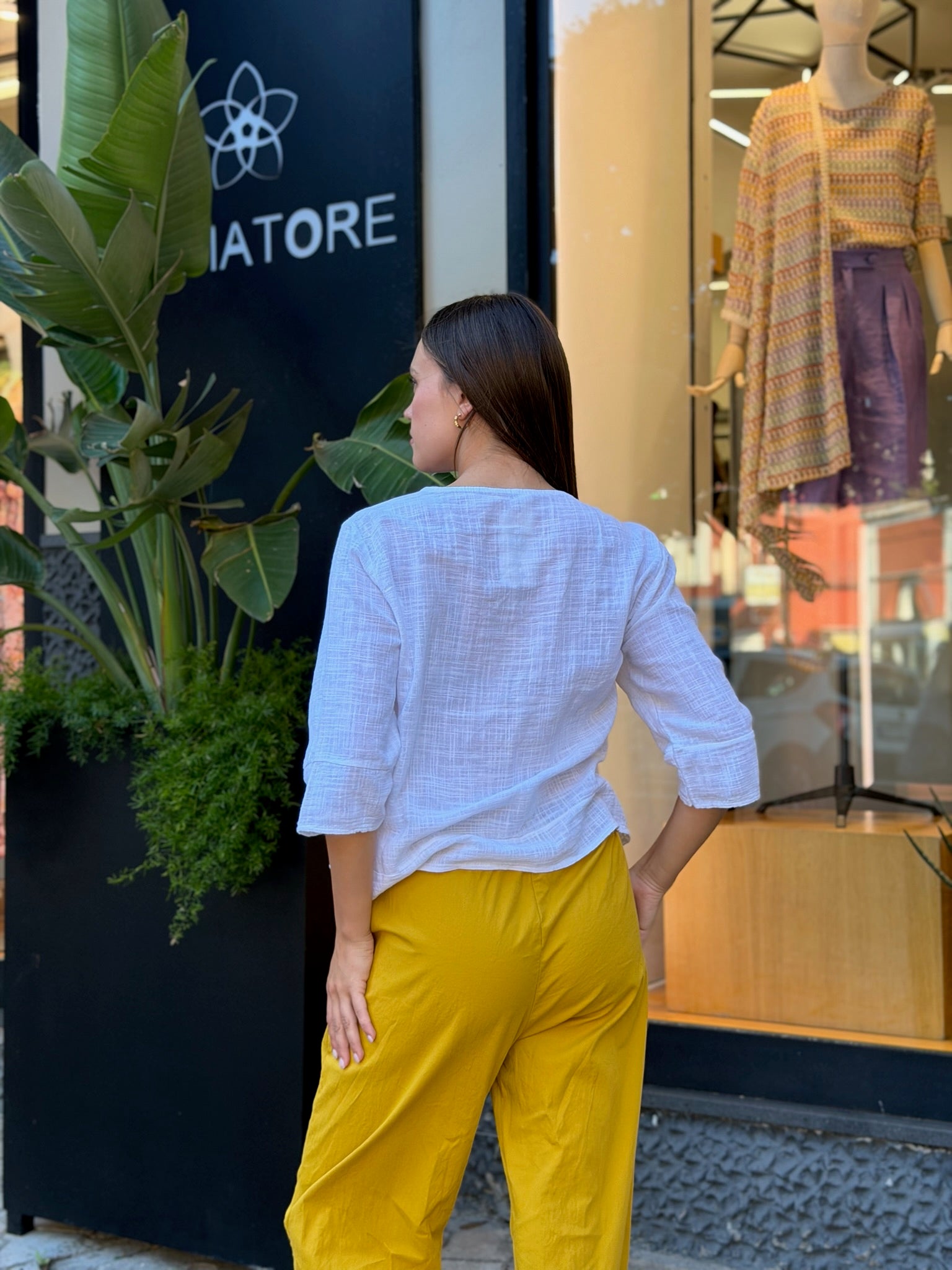 Camicia Bianca in Cotone Leggero