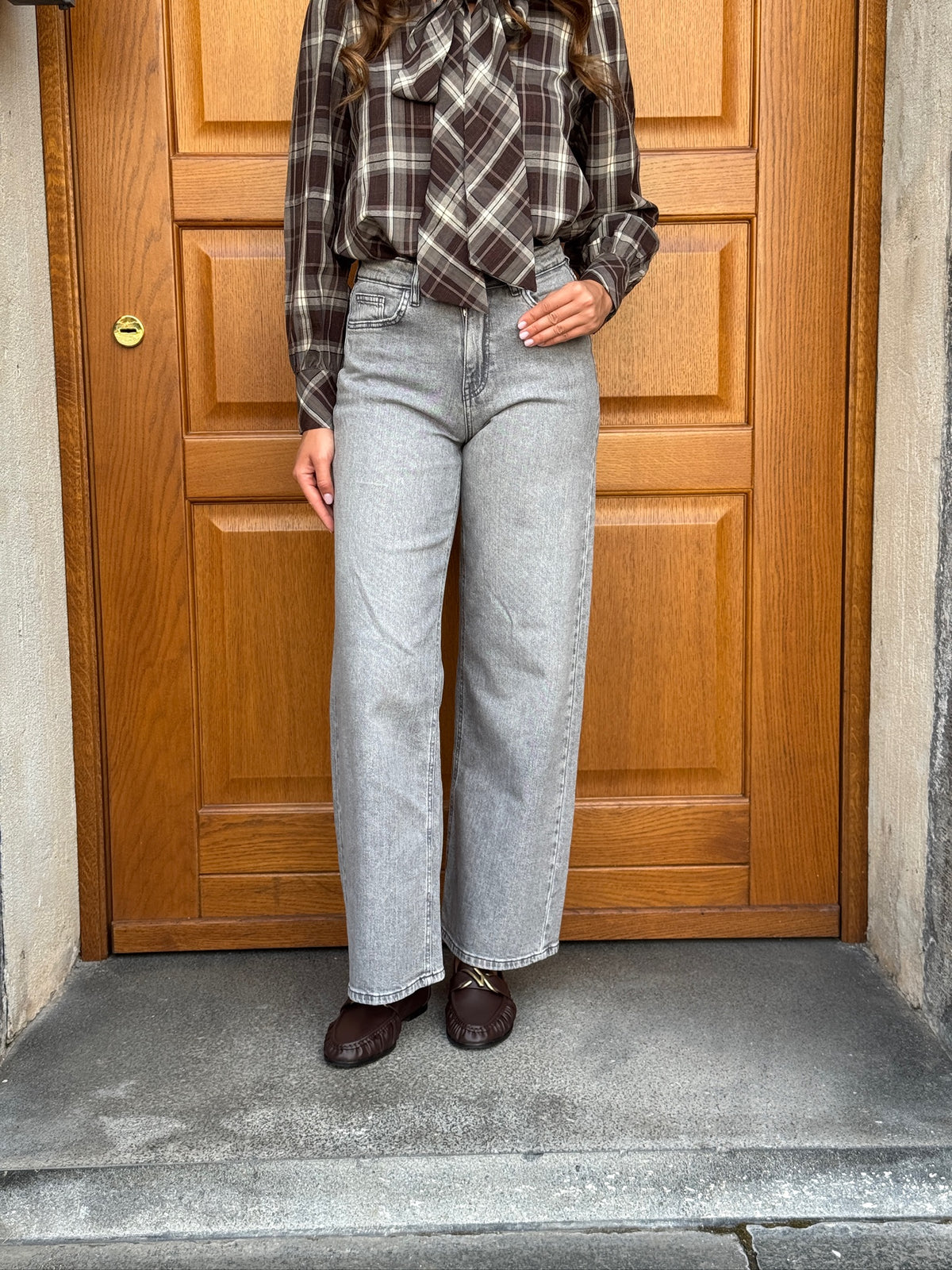 Jeans Pieces Grey Silke