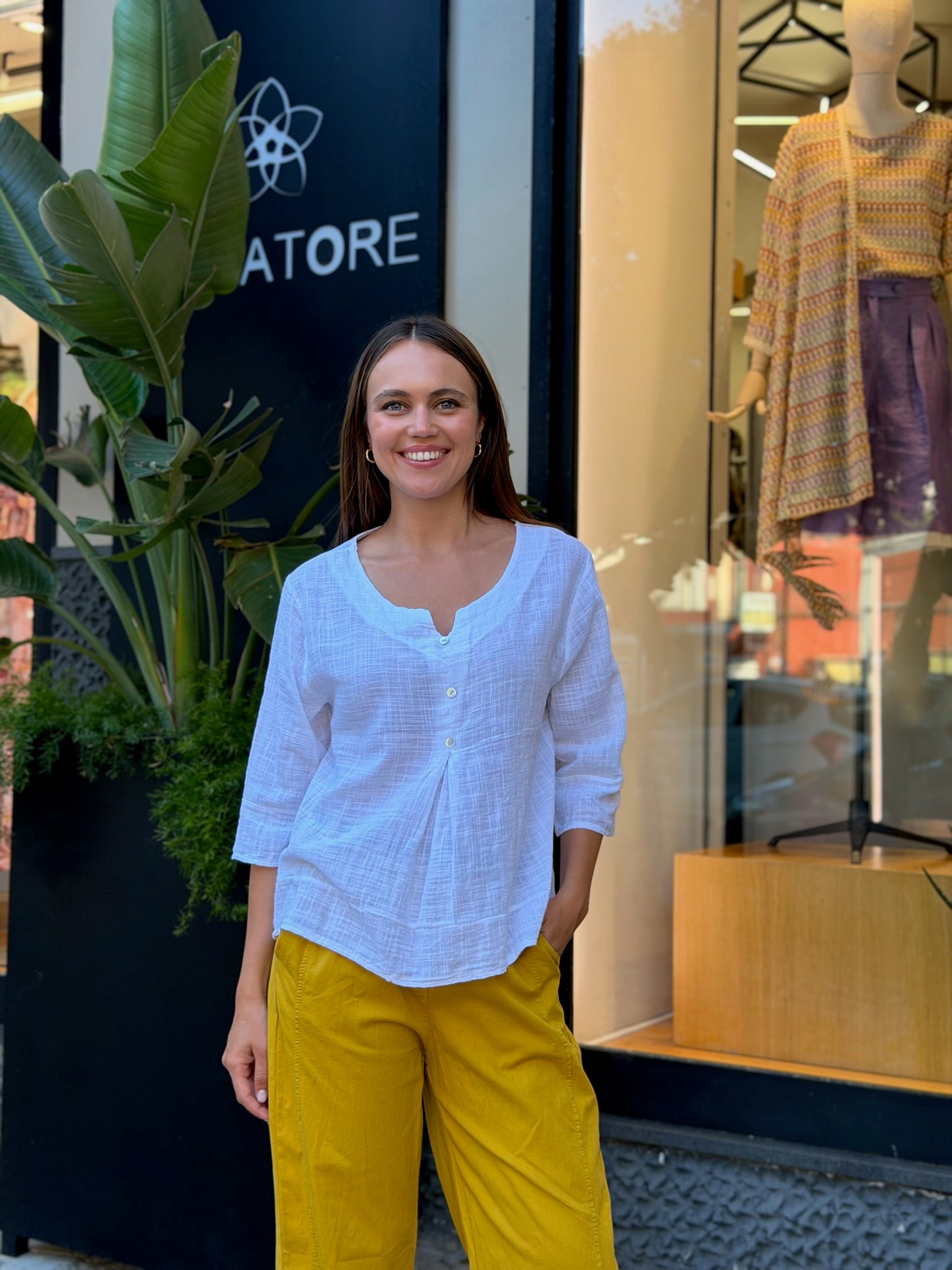 Camicia Bianca in Cotone Leggero