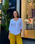 Camicia Bianca in Cotone Leggero
