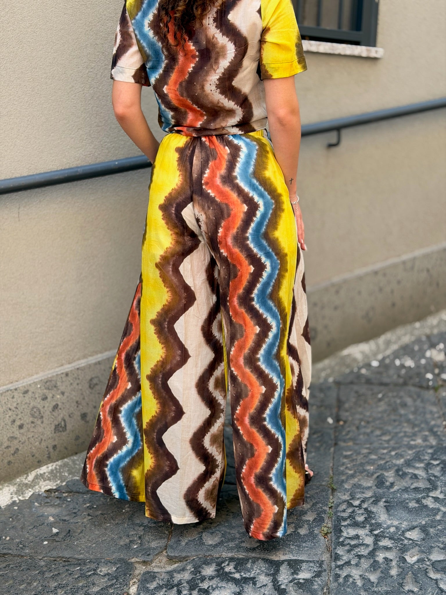 Vicolo – Coordinato Top e Pantalone Fantasia