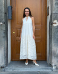 Abito lungo bianco con pizzo – Le Streghe