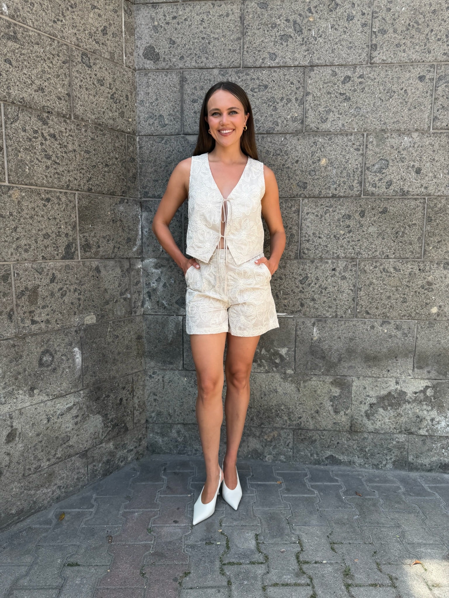 Gilet ricamato v.m millia - VERO MODA