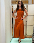 Abito lungo Vicolo color arancio