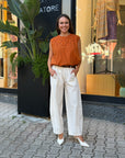 Pantalone Panna Con Cintura