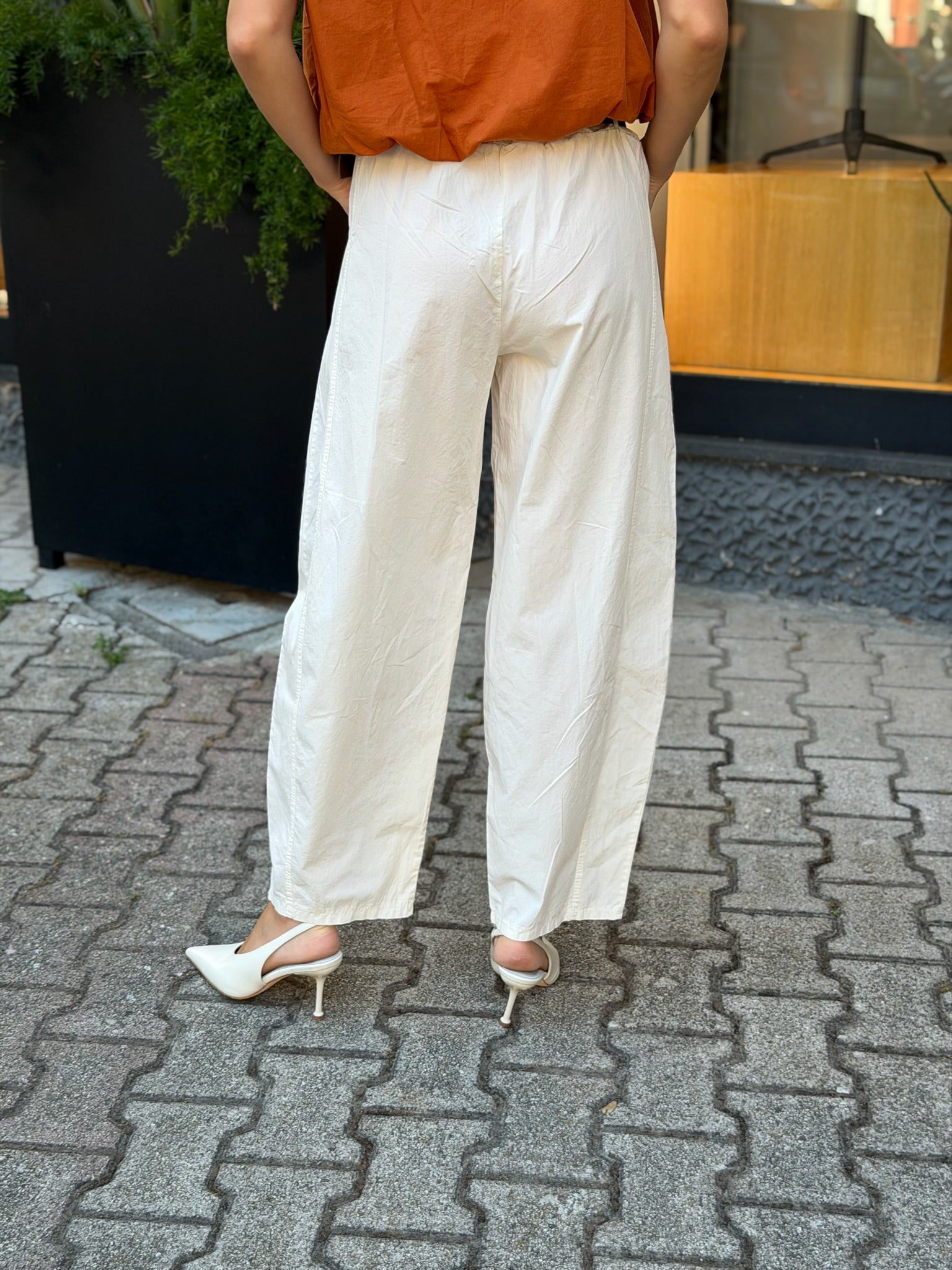 Pantalone Panna Con Cintura