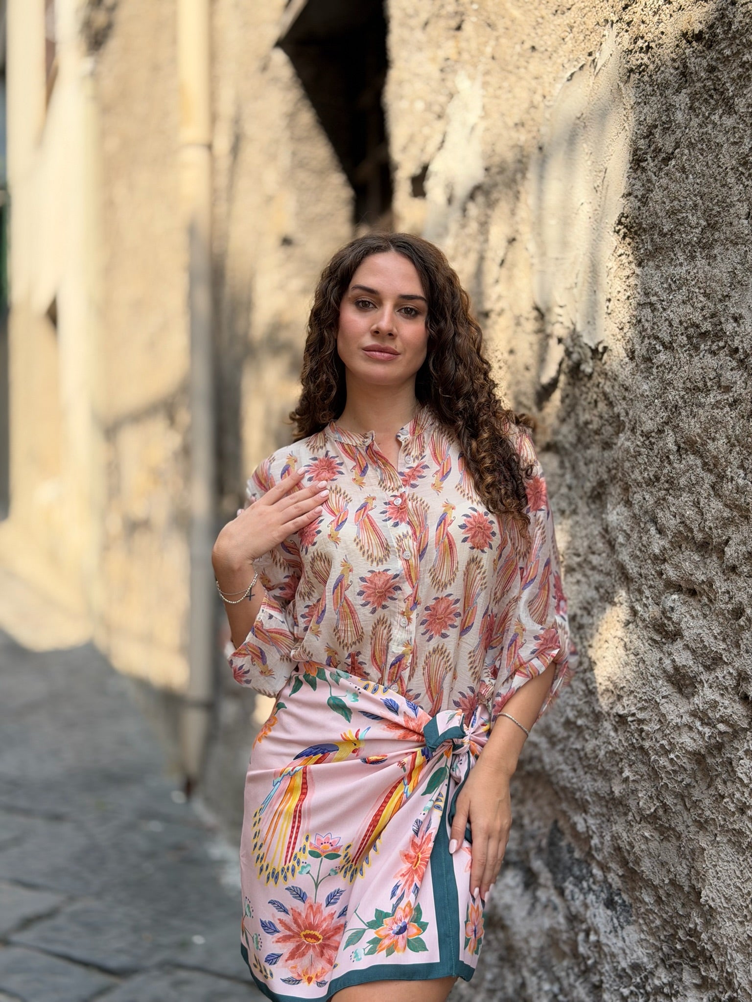 Have One – Camicia Fantasia Pappagalli Donna