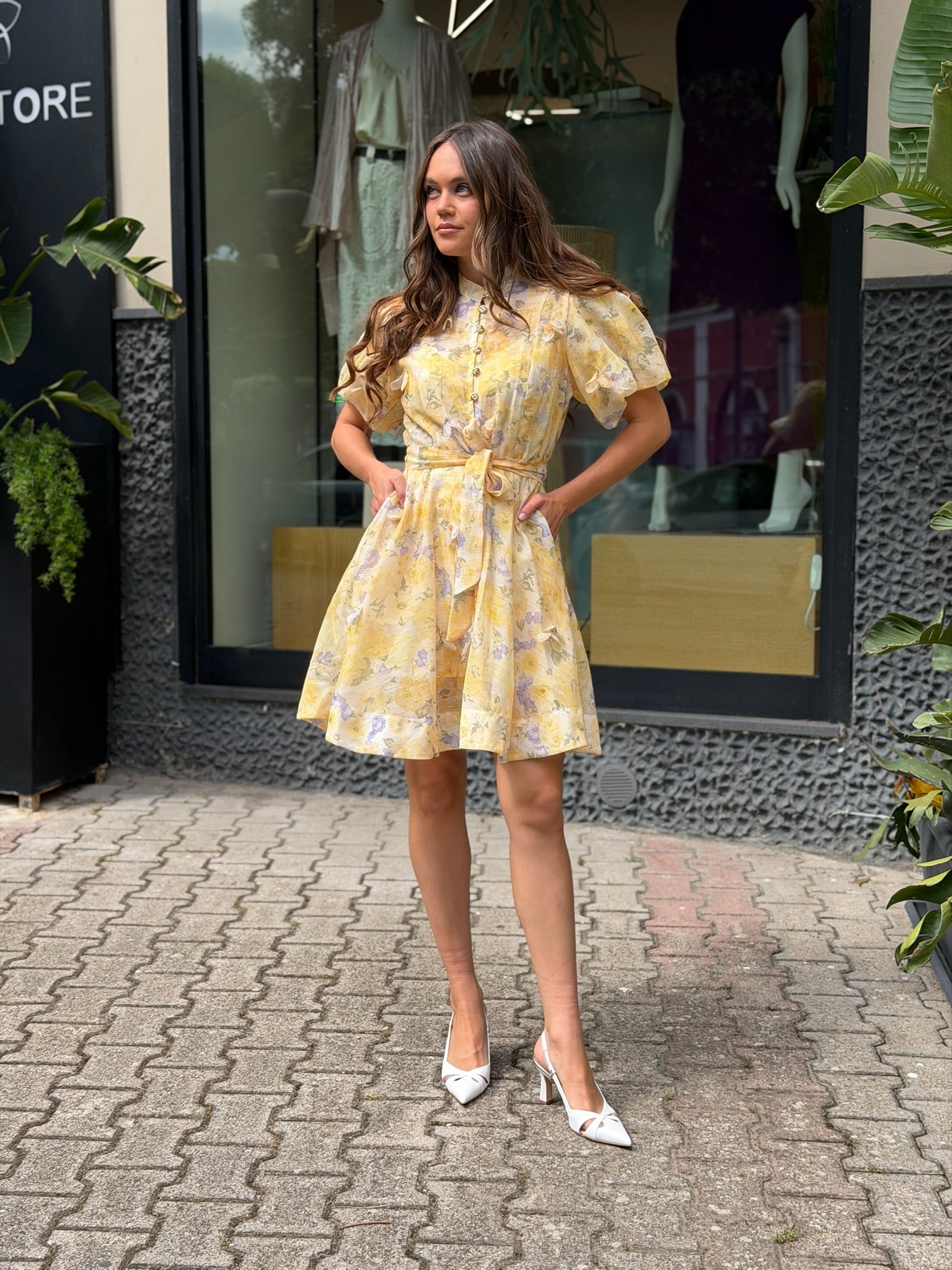 Abito Floreale Giallo