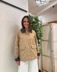 Trench VICOLO con Collo a Contrasto