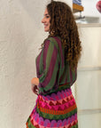 Have One – Camicia a Righe Verde e Viola