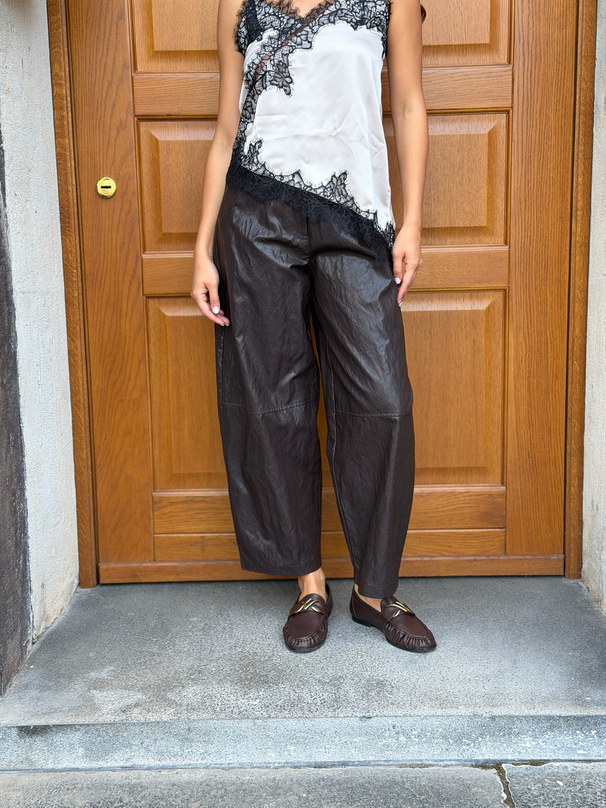 Pantalone Baggy Pelle Eiki