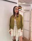 Bomber Cropped con Bottoni – Two Way