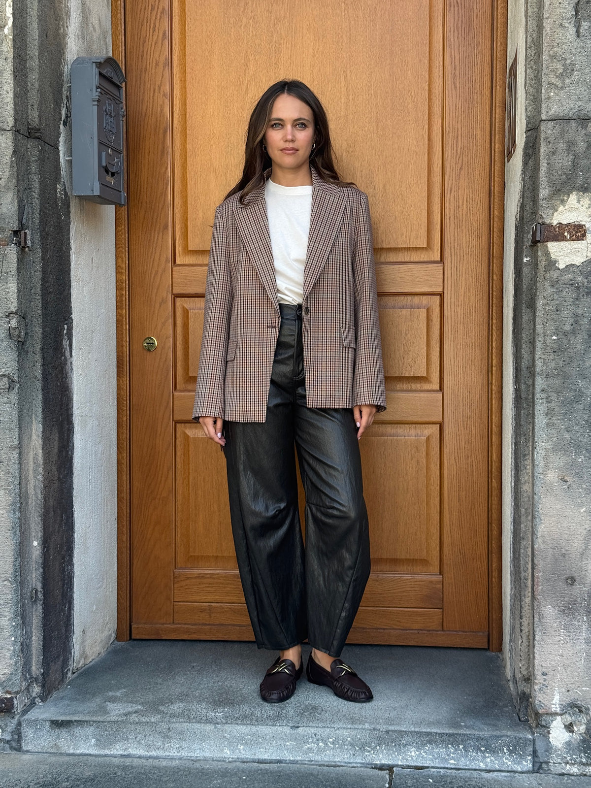 Blazer Micro Quadri Frange Vicolo